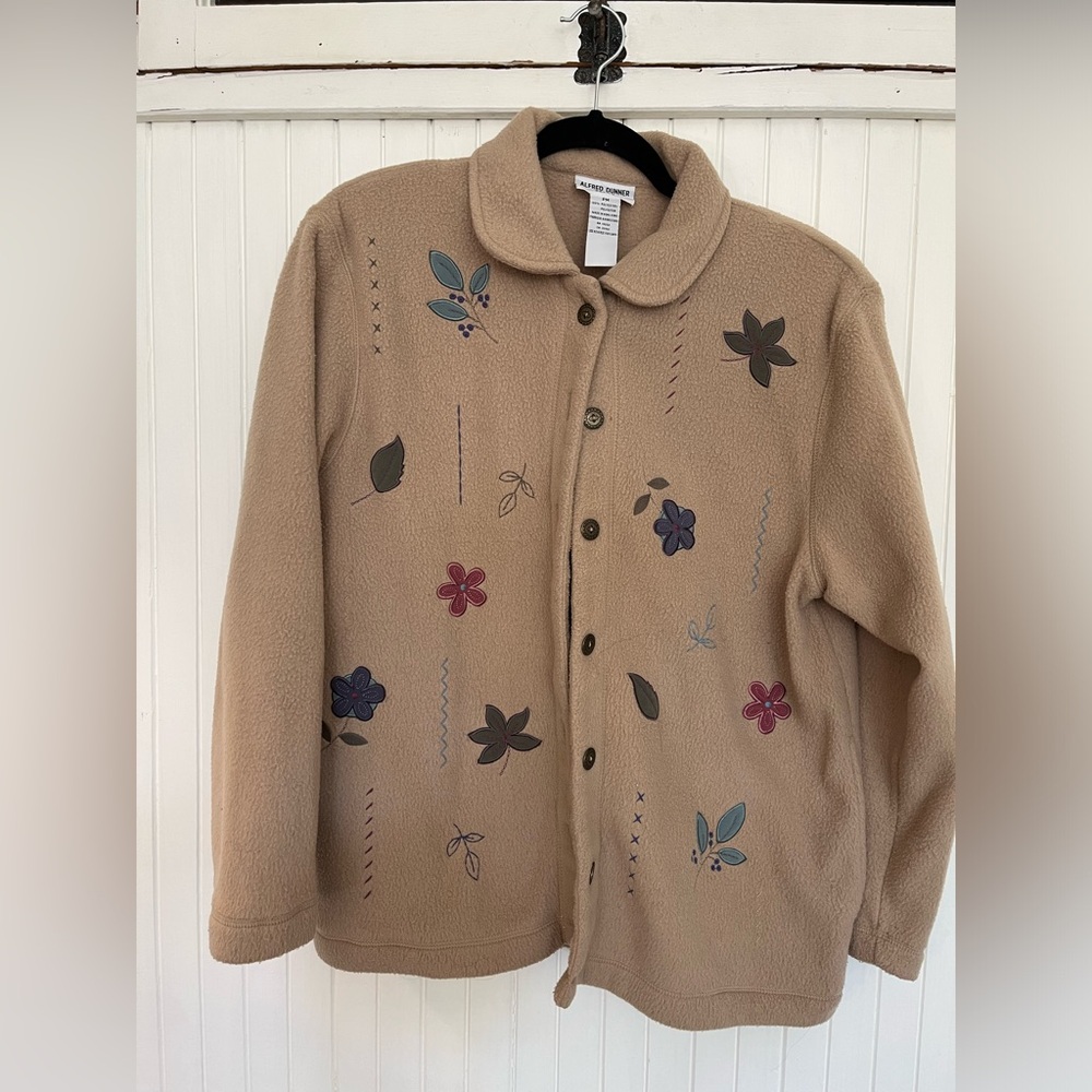 Alfred Dunner Fleece Jacket with embroidery